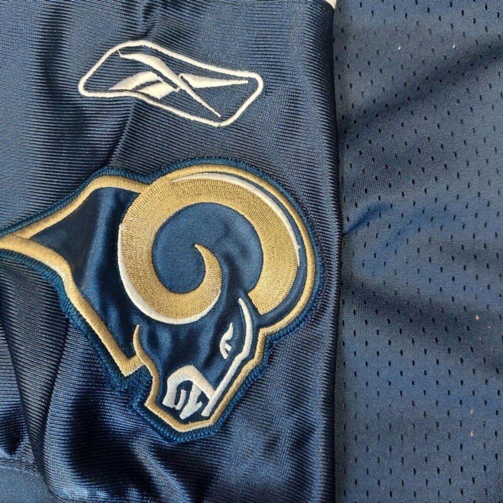 Reebok Equipment Mens 52 St. Louis Los Angeles Rams Chris Long #72 Jersey Blue - Picture 6 of 11